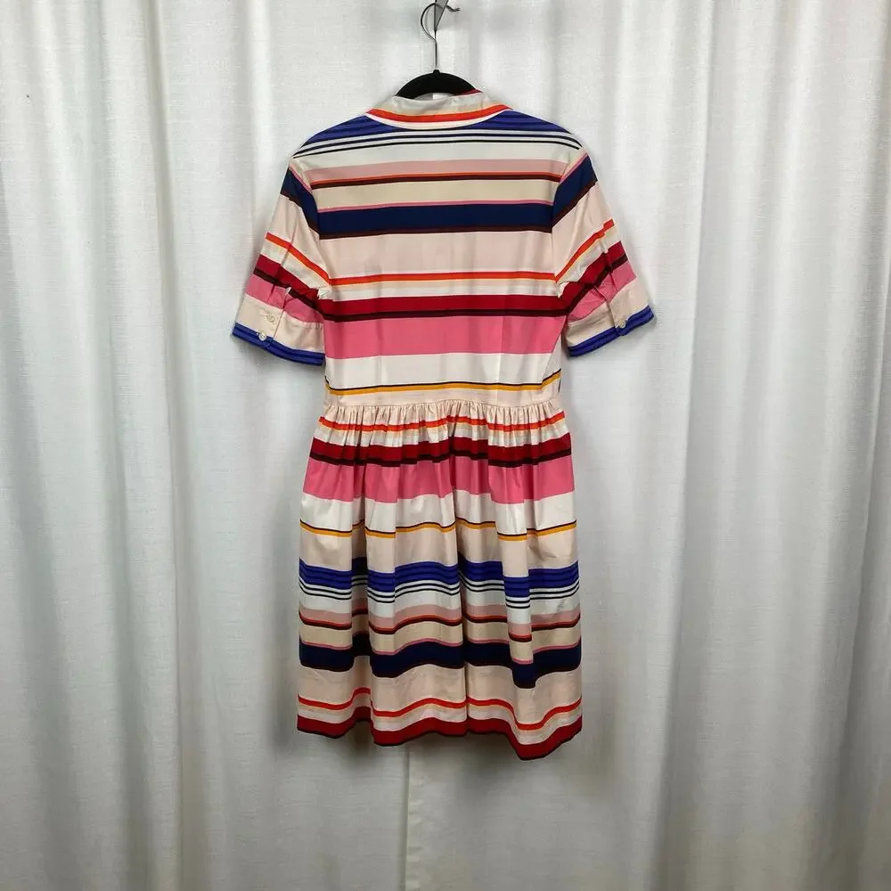 Kate Spade New York Spice Things Up Berber Stripe Shirt Dress Sz.4 - Picture 10 of 16
